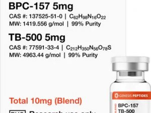 BPC157 (5mg) +TB500 5mg blend (10 bottles) Genesis Peptides