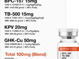 KLOW 100 (BPC-157, TB-500, KPV, GHK-Cu) - 10 bottles Genesis Peptides