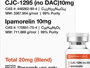 CJC 1295 without DAC 10mg + Ipamorelin 10mg blend (10 bottles) Genesis Peptides